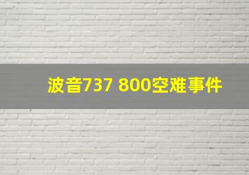 波音737 800空难事件